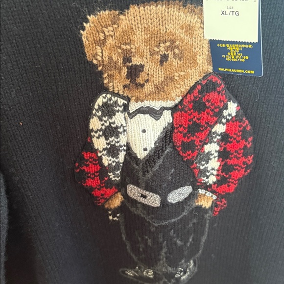Polo Ralph Lauren Tuxedo Bear Embroidered Sweater - Picture 5 of 13